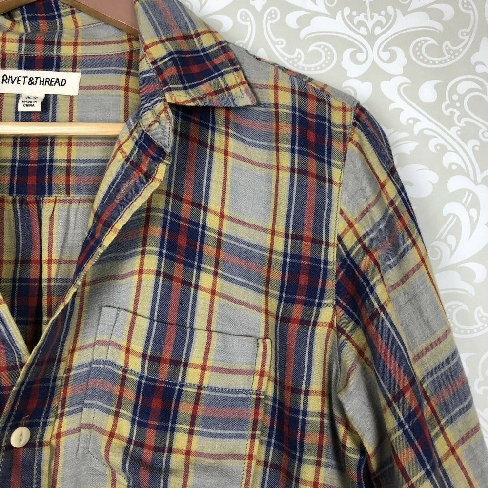 Madewell Rivet Thread Cargo Workshirt Rhoda Plaid - Picture 4 of 8